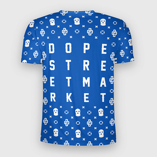 Мужская спорт-футболка Узор Blue Ski Mask Dope Street Market / 3D-принт – фото 2