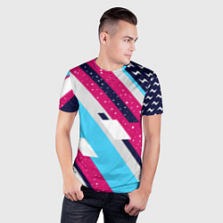 Футболка спортивная мужская Abstraction with lightning bolts, цвет: 3D-принт — фото 2