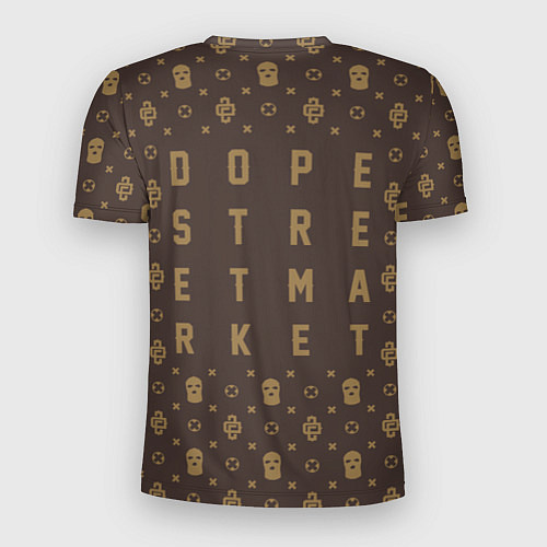 Мужская спорт-футболка Узор Monogramm Dope Ski Mask Dope Street Market / 3D-принт – фото 2