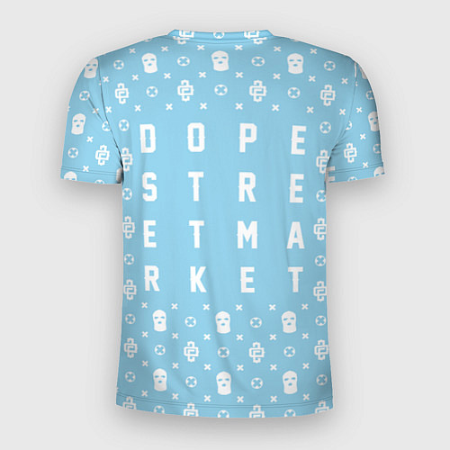 Мужская спорт-футболка Узор Sky Blue Dope Ski Mask Dope Street Market / 3D-принт – фото 2