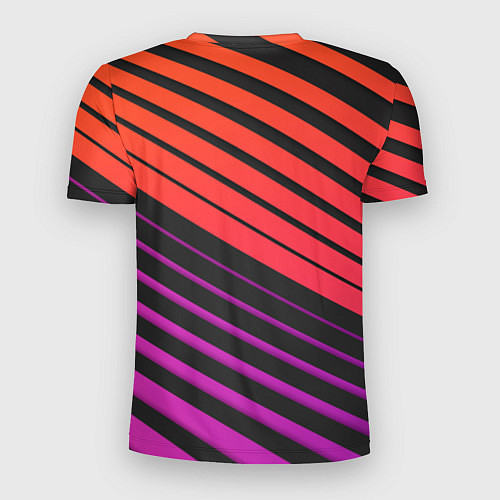 Мужская спорт-футболка Линии градиентGradient Polygon Lines / 3D-принт – фото 2