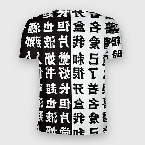 Мужская спорт-футболка Шинобу Кочо и иероглифы Клинок рассекающий демонов / 3D-принт – фото 2