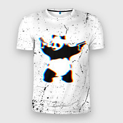Футболка спортивная мужская Banksy Panda with guns Бэнкси, цвет: 3D-принт