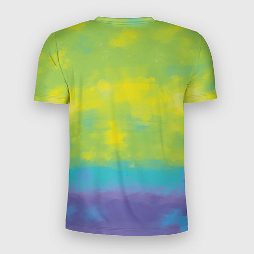 Мужская спорт-футболка Лиса фенек среди цветов / 3D-принт – фото 2