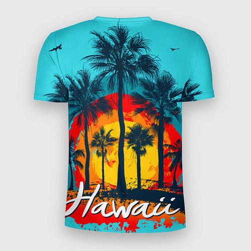 Мужская спорт-футболка Hawaii Солнце, Пальмы / 3D-принт – фото 2