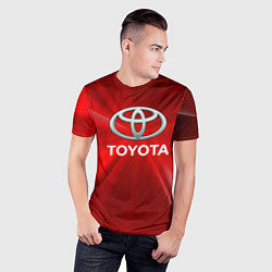 Футболка спортивная мужская Toyota тойота, цвет: 3D-принт — фото 2