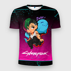 Мужская спорт-футболка Judy art cyberpunk2077