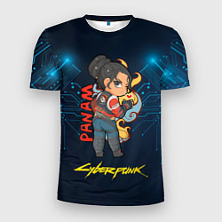 Мужская спорт-футболка Маленькая Panam Панам cyberpunk2077