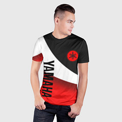 Футболка спортивная мужская ЯМАХА - СПОРТИВНЫЙ КАРБОН, цвет: 3D-принт — фото 2