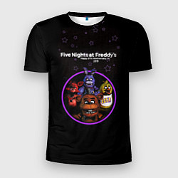 Мужская спорт-футболка Five Nights at Freddys - персонажи из игры