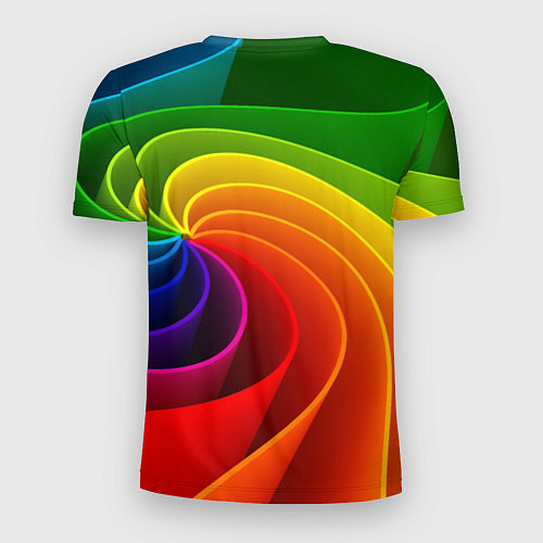 Мужская спорт-футболка Спираль Модный узор 2023 Неон / 3D-принт – фото 2
