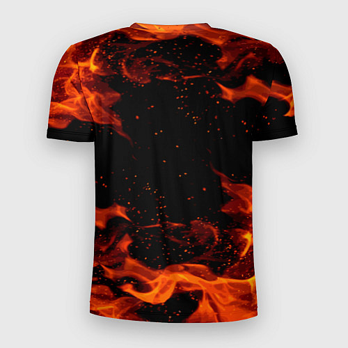 Мужская спорт-футболка NIRVANA огонь / 3D-принт – фото 2