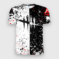 Мужская спорт-футболка Dead by daylight брызги красок