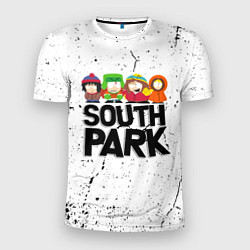 Мужская спорт-футболка Южный парк мультфильм - персонажи South Park
