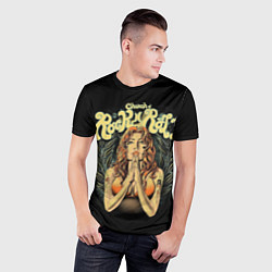 Футболка спортивная мужская Святой Рок-н-Ролл, цвет: 3D-принт — фото 2