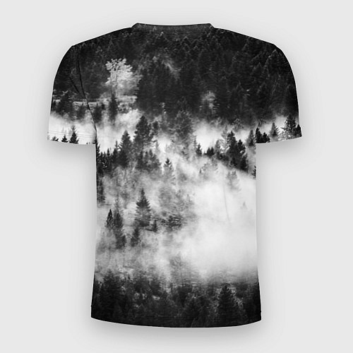 Мужская спорт-футболка Мрачный лес - туман / 3D-принт – фото 2