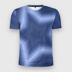Мужская спорт-футболка Синий звездный современный узор