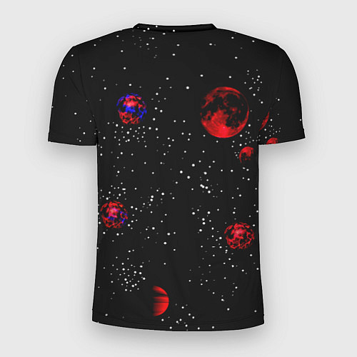 Мужская спорт-футболка Змея в Красном Космосе Space Snake / 3D-принт – фото 2