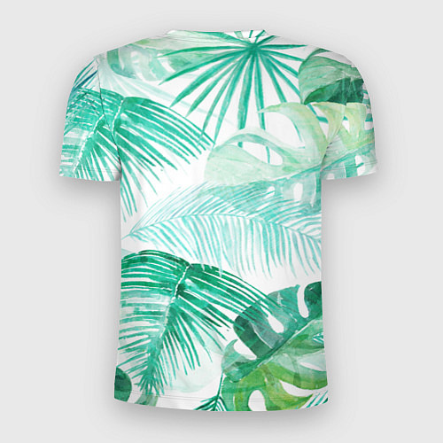 Мужская спорт-футболка Цветы Тропическая Акварель / 3D-принт – фото 2
