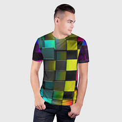 Футболка спортивная мужская Colored Geometric 3D pattern, цвет: 3D-принт — фото 2