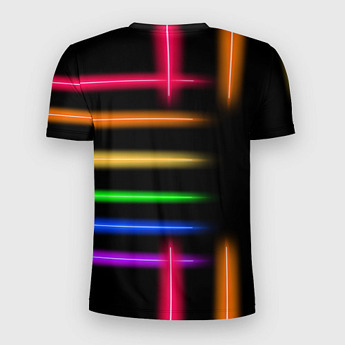 Мужская спорт-футболка Неоновое свечение Minimalism Neon / 3D-принт – фото 2