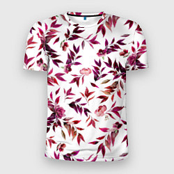 Футболка спортивная мужская Цветы Летние Розовые, цвет: 3D-принт