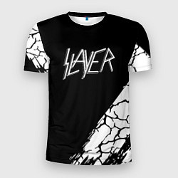 Футболка спортивная мужская Slayer Трещины, цвет: 3D-принт