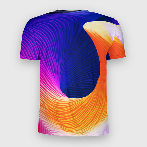 Мужская спорт-футболка Цветная волна Summer / 3D-принт – фото 2