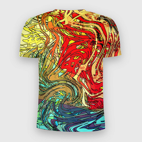 Мужская спорт-футболка Хаотичные линии Abstract pattern / 3D-принт – фото 2