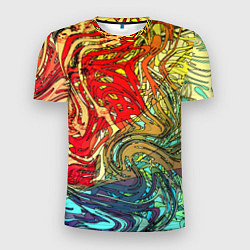 Футболка спортивная мужская Хаотичные линии Abstract pattern, цвет: 3D-принт