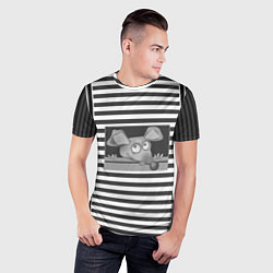 Футболка спортивная мужская Веселая крыса, цвет: 3D-принт — фото 2