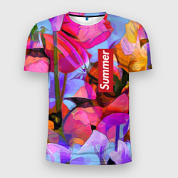 Футболка спортивная мужская Красочный летний цветочный паттерн Summer color pa, цвет: 3D-принт