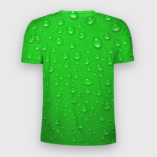 Мужская спорт-футболка Зеленый фон с росой / 3D-принт – фото 2