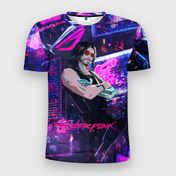 Мужская спорт-футболка Johnny cyberpunk2077