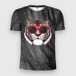 Футболка спортивная мужская Модный тигр в очках, цвет: 3D-принт