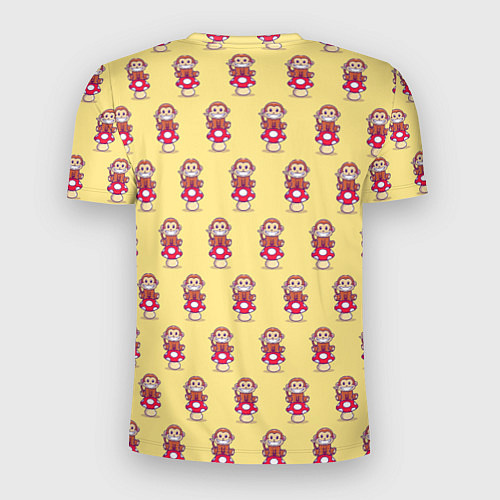 Мужская спорт-футболка Обезьянка на грибе / 3D-принт – фото 2