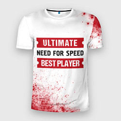 Мужская спорт-футболка Need for Speed таблички Ultimate и Best Player