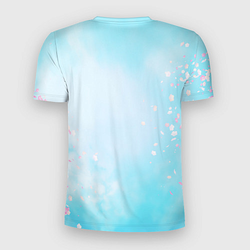 Мужская спорт-футболка Милый поросенок с цветами / 3D-принт – фото 2