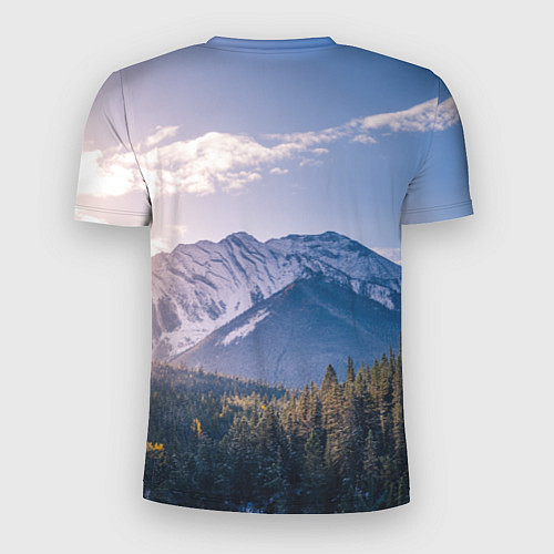 Мужская спорт-футболка Горы Лес Солнце / 3D-принт – фото 2