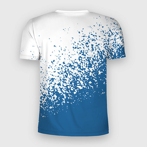 Мужская спорт-футболка Psg синие брызги / 3D-принт – фото 2