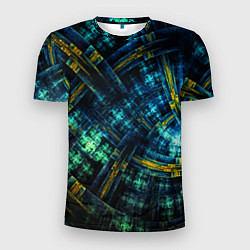 Мужская спорт-футболка Абстрактная неоновая футуристическая композиция Ab