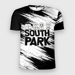 Мужская спорт-футболка Южный парк - персонажи и логотип South Park