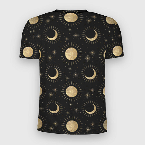 Мужская спорт-футболка Солнце луна звезды ночное небо космос астрономия / 3D-принт – фото 2