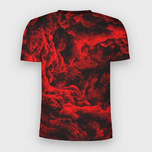 Мужская спорт-футболка Красный дым Red Smoke Красные облака / 3D-принт – фото 2