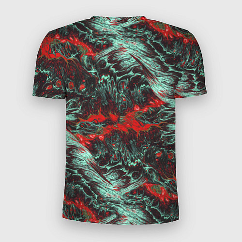 Мужская спорт-футболка Красно-Белая Вулканическая Лава / 3D-принт – фото 2