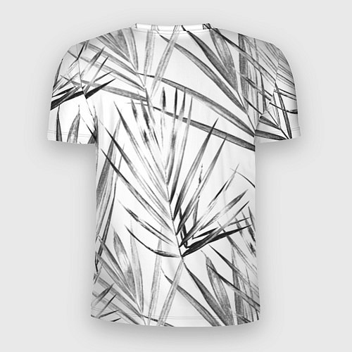 Мужская спорт-футболка Монохромные Листья Пальм / 3D-принт – фото 2