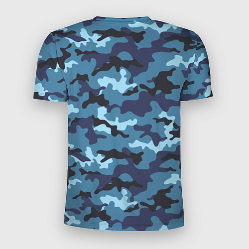 Мужская спорт-футболка Камуфляж Тёмно-Синий Camouflage Dark-Blue / 3D-принт – фото 2