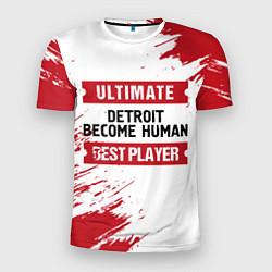 Футболка спортивная мужская Detroit Become Human: красные таблички Best Player, цвет: 3D-принт