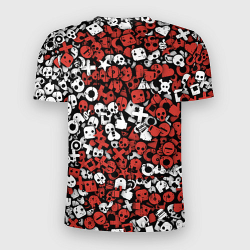 Мужская спорт-футболка Красно-белые знаки LDR / 3D-принт – фото 2