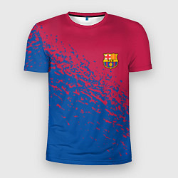 Футболка спортивная мужская Barcelona маленькое лого, цвет: 3D-принт